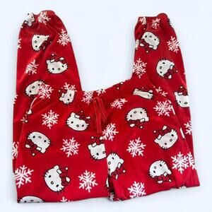 Red hello kitty snowflake loungewear